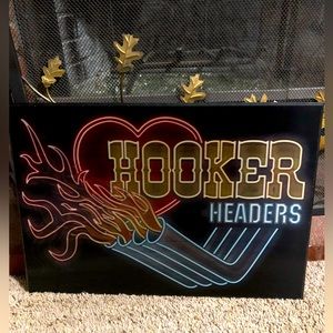 Hooker Headers Lenticular Wood Sign